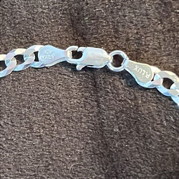 8 inch 5 mm 925 Italian sterling silver Cuban bracelet - Picture 7 of 11